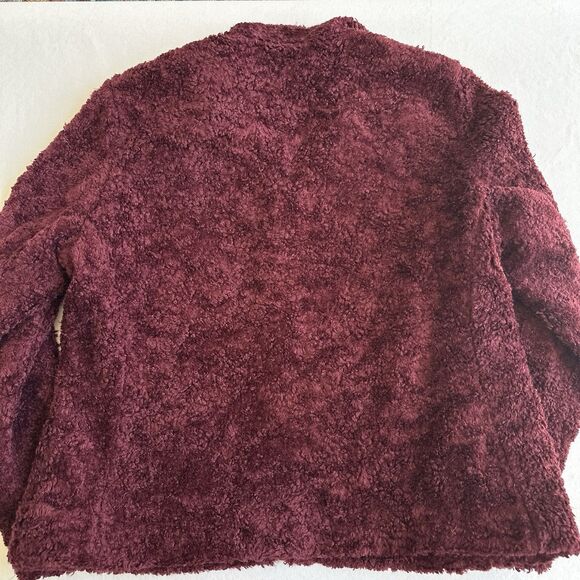 Pendleton Sherpa Jacket Womens XL Full Zip Lined Wool Blend Outdoor Burgundy - Picture 8 of 8